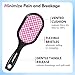 Aussumy Vented Detangling Hair Brush - 2 Pack Detangler Hairbrush for Effortless Tangle Removal - Ultra-Soft Bristles -For Natural Curly Straight Wet Dry Damaged Hair for Women Men Kids - Black & Pink