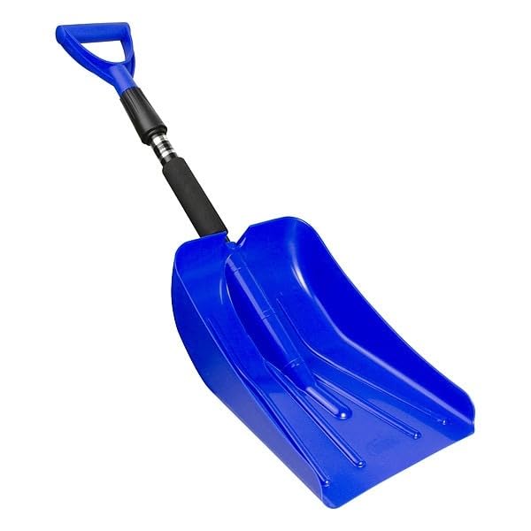 Snow Shovel, 8 1/2 in W x Plastic Blade, 30 in L Plastic Handle, Mfr: 17211-A