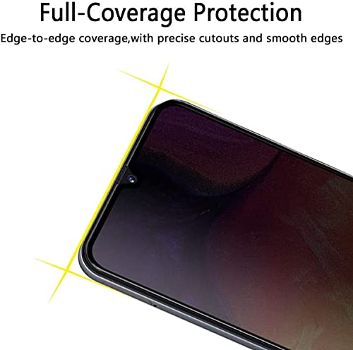 Image of STP FEEL Privacy Screen Protector Tempered Glass For Samsung Galaxy A70 Cellphone (Fingerprint Unlock Not Support) (Black,Pack Of 1) Edge To Edge Coverage Screen Guard With Easy Installation Kit