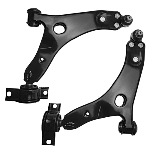 Image of Detroit Axle - Front Control Arms Tie Rods Kit for Ford 2000-2004 Focus, 2 Lower Control Arms with Ball Joint 4 Outer Inner Tie Rod Ends 2001 2002 2003 Replacement