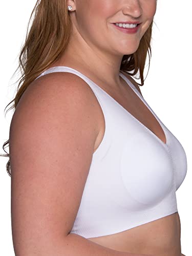 Vanity Fair Women's Wireless Comfort Bra, Customize Your Shape & Support: Convertible Straps, Easy Pullover, Back Smoothing, Removable Pads - White, Small - image 3