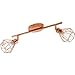 Produktbild EGLO LED Deckenlampe Zapata, 2 flammige Deckenleuchte, Deckenstrahler aus Metall und satiniertem Glas, Wohnzimmerlampe in Kupfer, Weiß, Flurlampe inkl. G9 Leuchtmittel, warmweiß