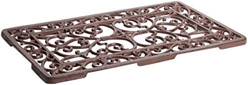 Biscottini Zerbino ghisa grande L58,5xPR34,5xH1.5 - Zerbino ingresso casa anticato - Zerbino in ghisa esterno - Zerbino ingresso casa mezzaluna