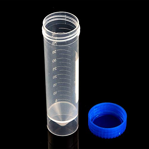 Abuff ABUS-TUBE-50PCS-BLU-190717 50 Pcs 50Ml Plastic Centrifuge Tubes With Blue Screw Cap Conical Bottom, Abuff Plastic Test Tube thumb #1