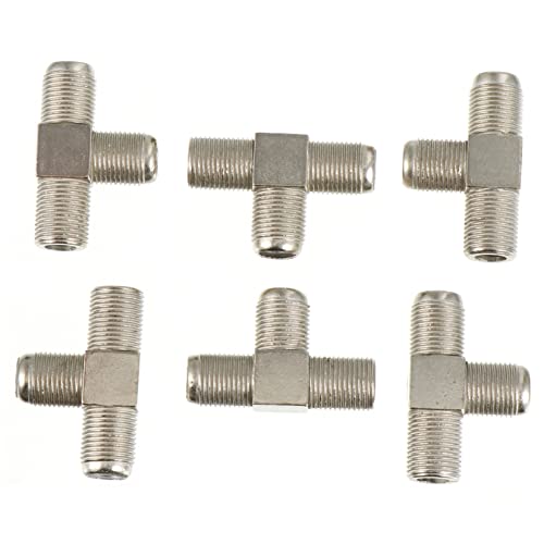 Angoily F-Type Female Splitter 3-Way Tv Signal Splitter Coaxial Cable Adapter High Shielding Structure