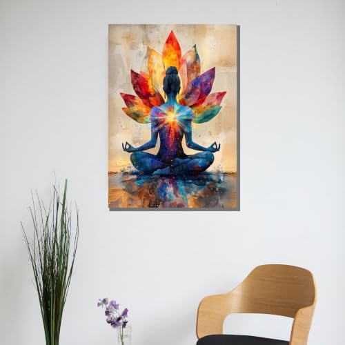 Tableau sur toile Chakra Yoga pour retrouver la sérénité à la maison
