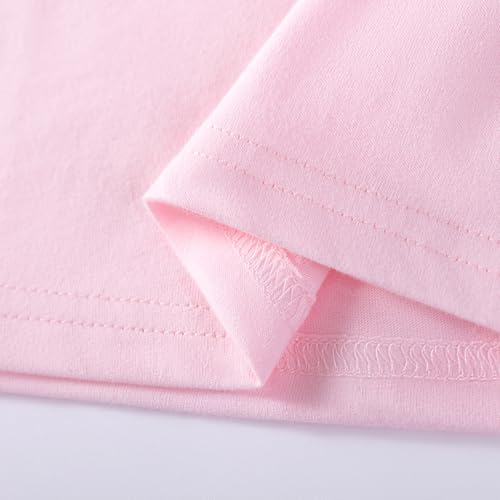 Image of Toddler Girls Bunny T-Shirt Cotton Baby Short Sleeve Easter Outfits Rabbit Shirts Soft Summer Casual Tee Tops