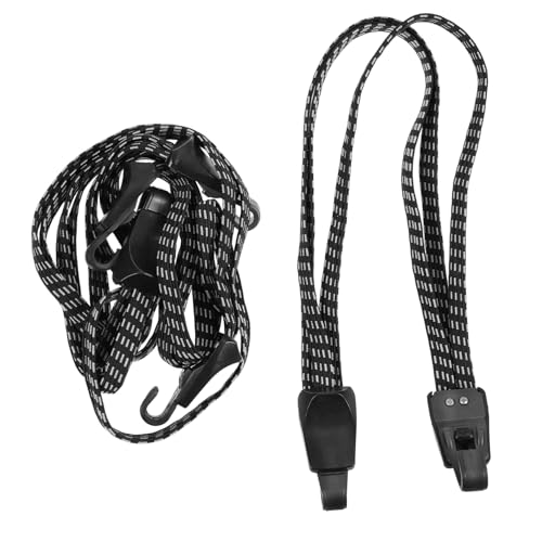 GRIRIW Cargo Binding Belt 2pcs Rear Seat Luggage Rope Hooks Bike Binding Device Fasten Securely
