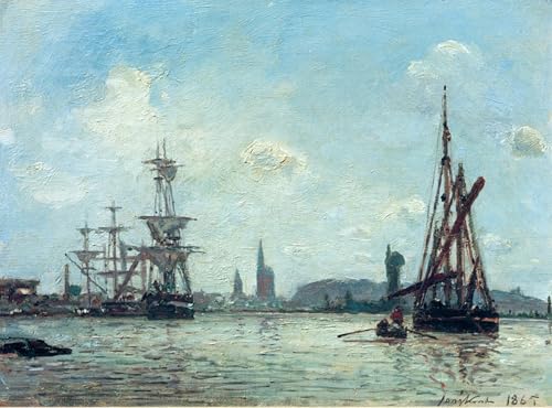Lienzo El Sena cerca de Rouen Jongkind soluciona paredes vacias cuadro 60x90cm