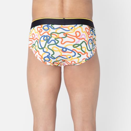 Image of Bummer Men's Printed Micro Modal Briefs Underwear | Ultra Soft & Breathable | Combo Pack of 2