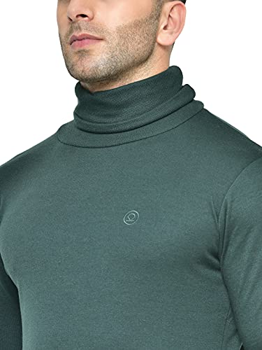 Image of CHKOKKO Winter Wear Cotton Plain Full Sleeve Turtle Neck Regular Fit T Shirt For Men