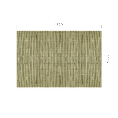 Lumaca Tovagliette Americane Lavabili, Set di 6 Tovaglietta Colazione (70% PVC,30% Poliestere),Resistenti al Calore, Antiscivolo,per Tavolo da Cucina e Ristoranti,Verde - immagine 3