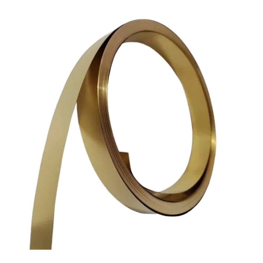 QZDIANGE Gold Film Wire Brass Foil Plate 8Mm Width H62 Thin Brass Sheet/0.3 * 8 * 1000Mm