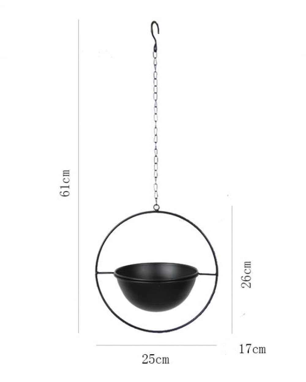 Colgador geométrico de metal moderno para plantas | Maceta versátil de pared y techo para decoración de interiores y exteriores | Diseño moderno y elegante para el hogar y el jardín