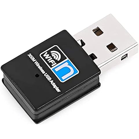 JILM Wifi Dongle, 300Mbps USB Wireless Network 802.11 B/G/N Adapter for PC Desktop Laptop, compatible with Windows 10/8/8.1/7/Vista/XP, Os X, Black Cover
