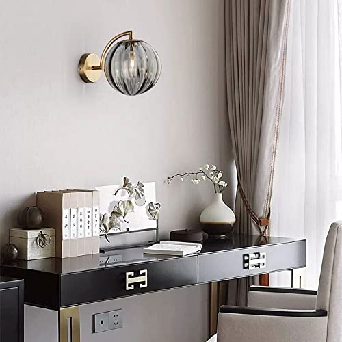 Lampade da Parete per Camera da Letto Sfera di Cristallo Apparecchio di Illuminazione Versatile per la casa Spazi Commerciali Elegante Finitura Color caffè per l'arredamento