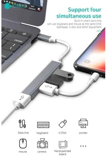 Image of USB OTG Adapter, Type C to USB 3.0 Converter for Mobile, Laptop, USB C OTG Connector for Pendrive, Keyboard, Mouse, Fast Data Transfer