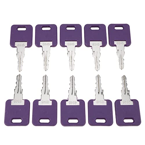 Image of DVPARTS 10X RV Camper Keys Key #345 G345 013-690345 Compatible with Global Link RV Trailer Camper Keys Purple