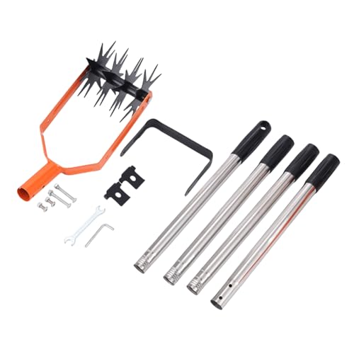 Strumento Di Coltivatore Rotante - Giardino Rotativo Giardino Rotary Tiller | Rotante Con Denti Metallici Solidi Staccabili | A Mano Da Giardino Regolabile | Servo Duro E Morbido Per Il Pr