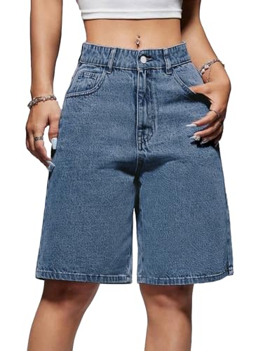 EMMIOL Women Mid-Low Waisted Jorts Outfits Baggy Denim Jean Shorts