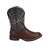 ROPER Kids Boys Spider Web Light Up Round Toe Casual Boots Mid Calf - Brown - Size 11 M