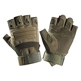 TOYANDONA rutschfeste Halbfingerhandschuhe für Outdoor Aktivitäten mit Winddichter Membran und Gepolstertem Griff für Radfahrer und Reiter