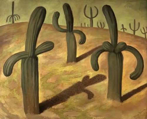 Toile de Diego Rivera Cactus dans le désert, une idée cadeau raffinée pour passionnés d'art