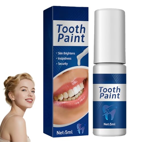 Instant White Tooth Paint & Dental Enamel Lacquer Professional Teeth Stain Remover for A Bright Smile at-Home Whitening Paint Solution with Quick-Dry Formula for Instant Results