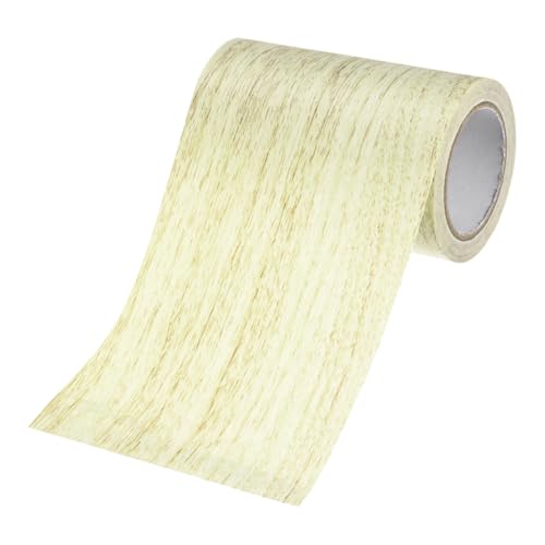 Image of M METERXITY 1-Roll Wood Grain Repair Tape, 3.15in x 15ft Textured Realistic Self-Adhesive Wood Floor Tape Contact Paper for Furniture /Floors /Home [Light Gray Pine]