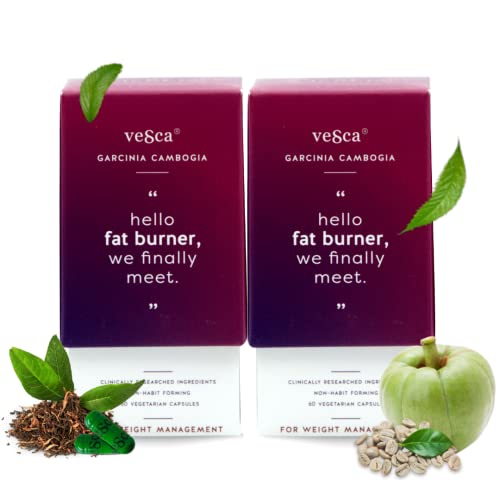 Vesca Garcinia Cambogia with Green Coffee, Green Tea and Grape Seed Extract, Weight Management and Fat Burner for Men & Women, Plant Based – 60 Veg Capsules (Pack of 2) Vesca Garcinia Cambogia with Green Coffee, Green Tea and Grape Seed Extract, Weight Management and Fat Burner for Men & Women, Plant Based – 60 Veg Capsules (Pack of 2)