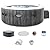INTEX 28439EP PureSpa Greywood Deluxe Inflatable Spa Set: Includes Energy Efficient Spa Cover – Spa Control App – Wireless Control Panel – 4 Person Capacity – 77" x 28"