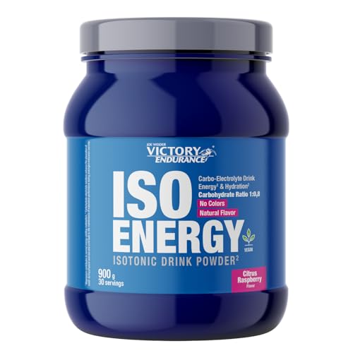 Victory Endurance Iso Energy 1:0,8 (900g) Sabor Limón-Frambuesa, Rápida Energía, Hidratación, Resistencia en ejercicio intensos, Fórmula avanzada con Carbohidratos, Glutamina, Electrólitos, Vitamina C