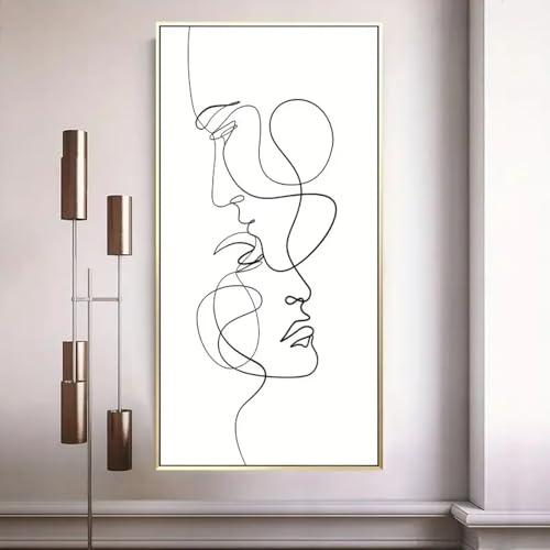 Peinture sur toile couloir salon art mural moderne 40x80 cm