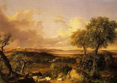 Affiches d'Art Vue de Boston Thomas Cole pour Salon Cosy