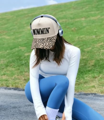 Image of Mommin Trucker Hat, Mom Hat, Embroidered Vintage Two Tone Mommin Hat