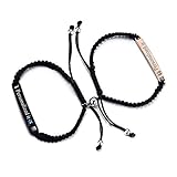 MEALGUET Handmade Personalized Couple Bracelet Customized Magnetic Couple Bracelets Set Mutual Attraction Custom Name Relationship Bracelet Personalized Gift for Men Women