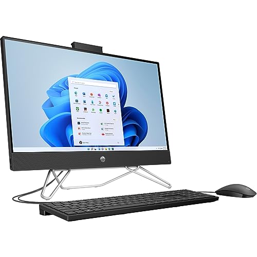 Image of HP 2023 24 23.8 inch FHD Business All-in-One Desktop Computer, 12th Gen Intel 10-Core i7-1255U, 4GB DDR4 RAM, 512GB PCIe SSD, WiFi 6, Bluetooth 5.2, Keyboard & Mouse, Windows 11 Pro, BROAG Cable