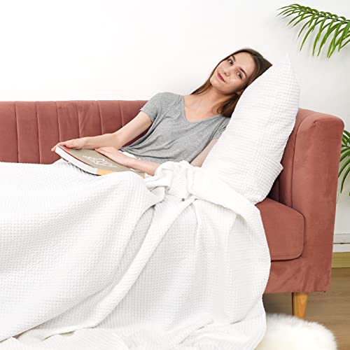 PHF Set di 2 federe per cuscino in cotone, 60 x 60...