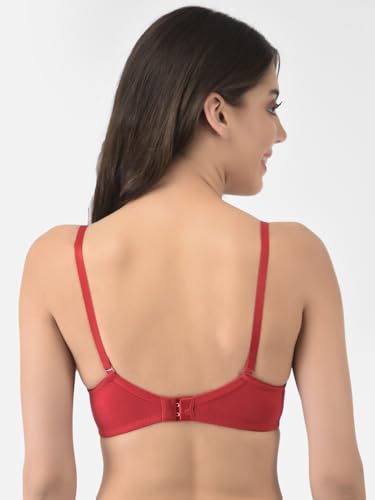 Image of Softline Women's Cotton-Rich Wire-Free Padded Bra | Full Coverage, Seamless & Breathable for Everyday Comfort | Soft Fabric with Supportive Fit for All-Day Wear