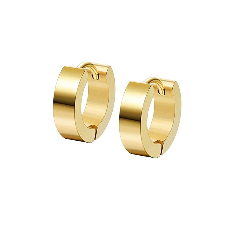 Ensemble de boucles d'oreilles en acier inoxydable finition miroir