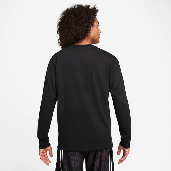 Nike Max90 Men's Long Sleeve Basketball T-Shirt Long Sleeve Top (US, Alpha, Large, Regular, Regular, Black) - Image 3