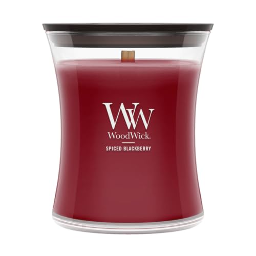 Image of Woodwick Spiced BlackBerry Medium Hourglass Candle