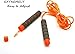 Adjustable Soft Skipping Rope with Skin-friendly Foam Handles for Kids, Children, Students and Adults - Orange & Green