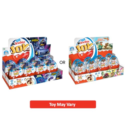 Kinder Joy Chocolate Snack with Surprise, Blue, 8 X 160 g