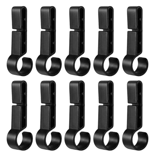 Ganchos para faros delanteros de casco duro, clips antideslizantes para faros delanteros, 10 ganchos para luz de casco, clips de luz multiusos, accesorios para casco duro para mejorar la eficiencia y