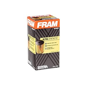 FRAM Ultra Synthetic Automotive Replacement Oil Filter, Designed for Synthetic Oil Changes Lasting up to 20k Miles, XG11784 with SureGrip (Pack of 1)