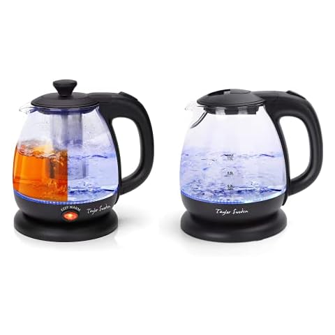 Electric Kettle with Tea Infuser&Small Glass Kettle Electric Cover