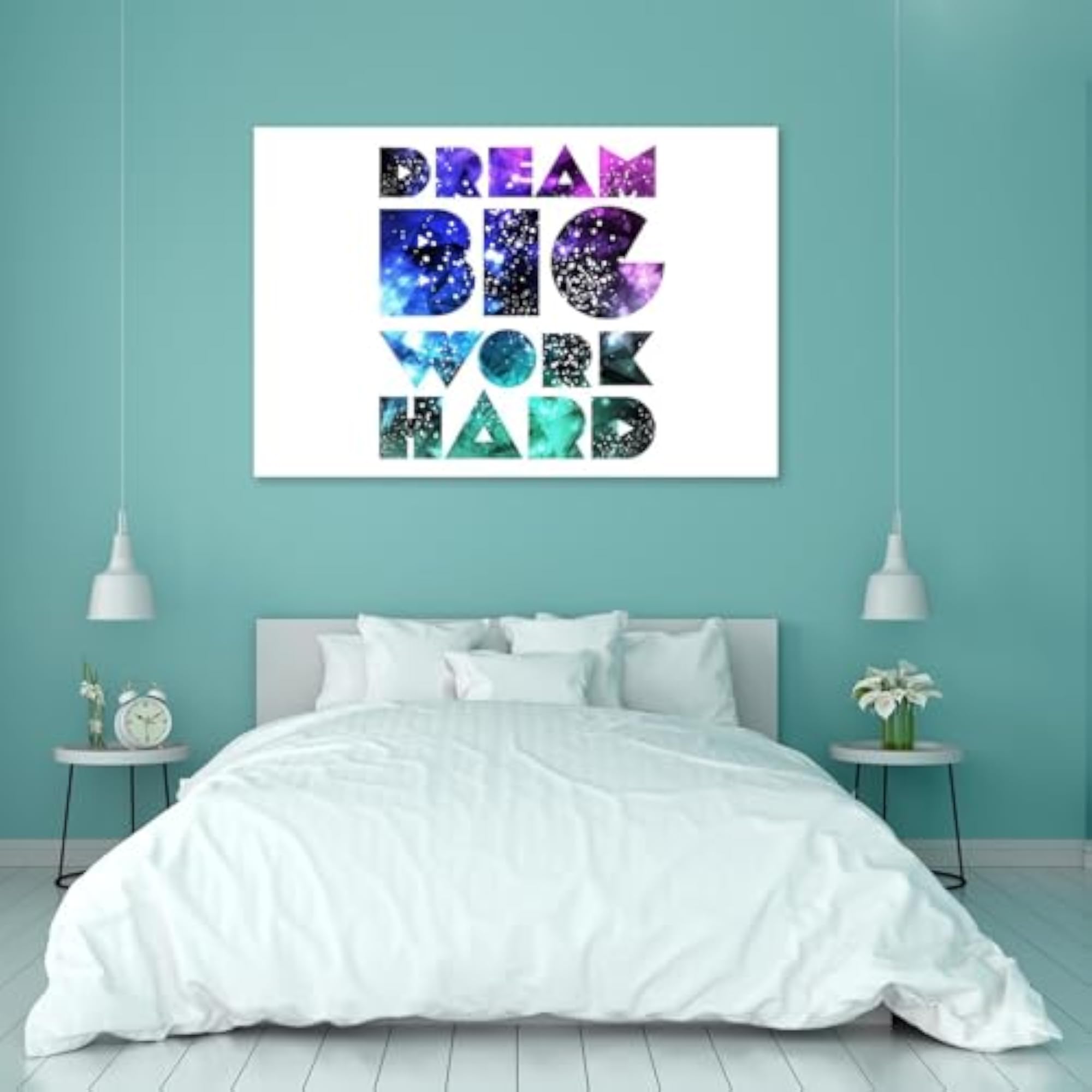 Typographical Galaxy Design D1 Peel & Stick Vinyl Wall Sticker