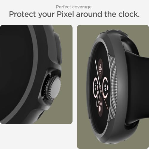Spigen Liquid Air Case Compatible with Google Pixel Watch 3 45mm (2024) - Matte Black