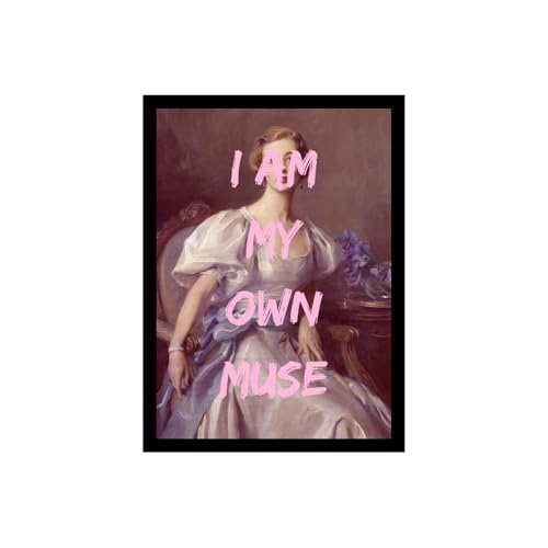 Image of BLINKART Framed Photo - I Am My Own Muse | Altered Art Theme | Motivational & Inspirational Wall Art Poster for Home, Bedroom, Living Room, Office, Hotel & Gifting - 12x8 Inch